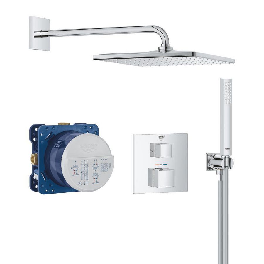 Grohtherm Cube Shower Set inbouwthermostaat compl. 310 Vierkant (prof)