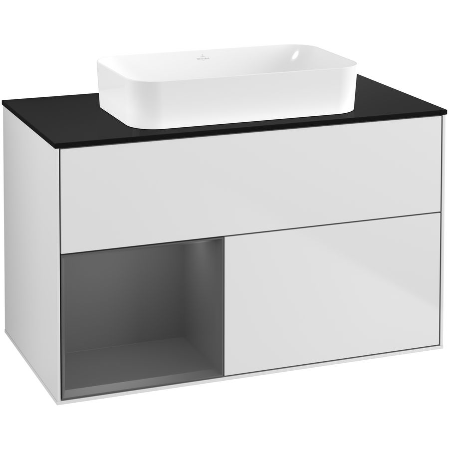 Wastafelonderkast Finion 1000x603x501mm White Matt Lacquer G652GKMT