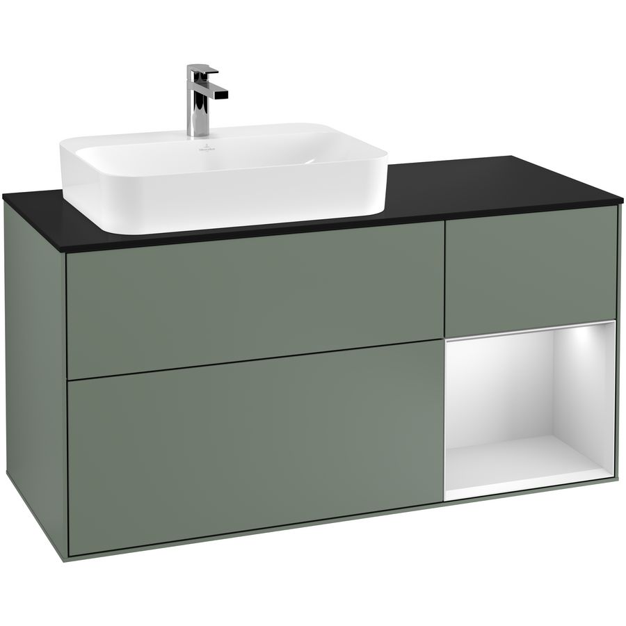 Wastafelonderkast Finion 1200x603x501mm Olive Matt Lacquer F402MTGM