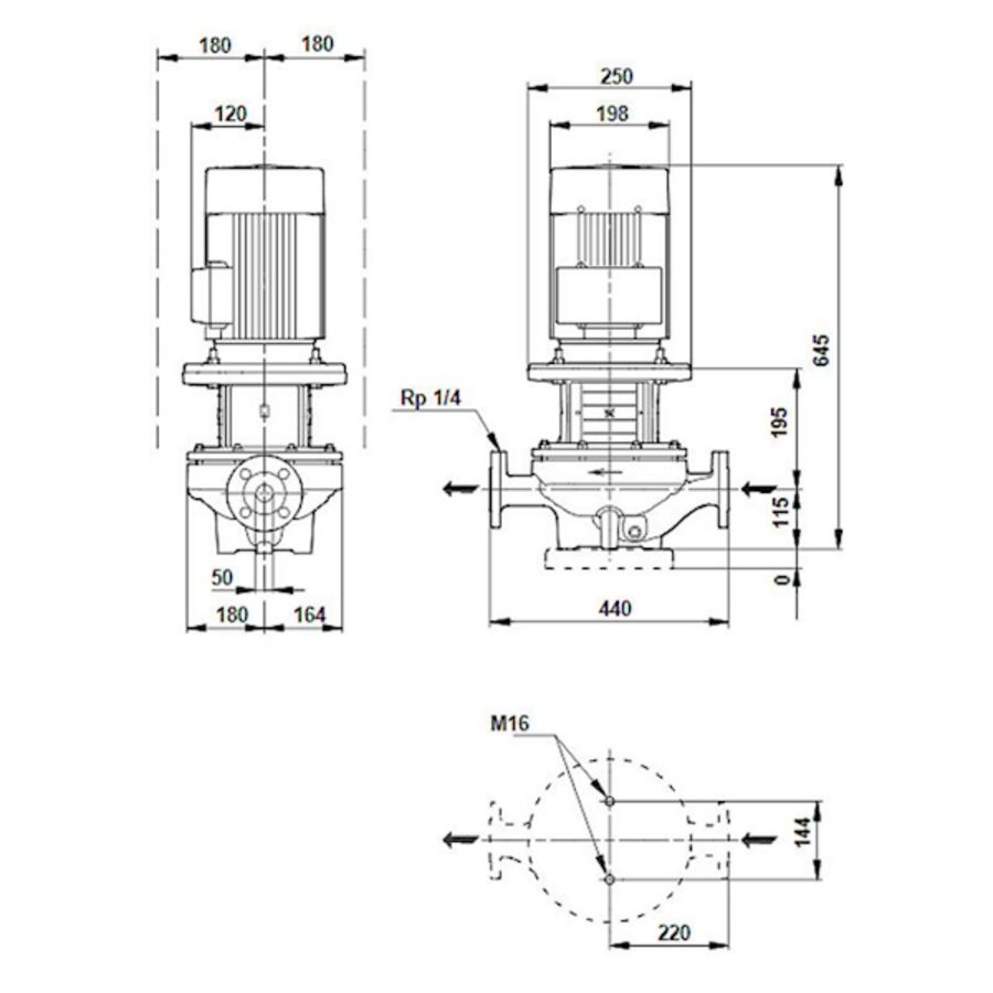 Inlinepomp TP 50-230/4-A-F-A-BQQE 400D 50HZ