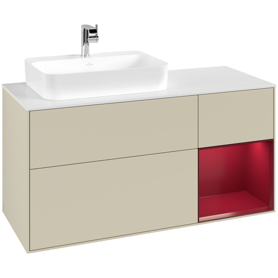 Wastafelonderkast Finion 1200x603x501mm S.Grey Matt Lacquer G401HBHJ