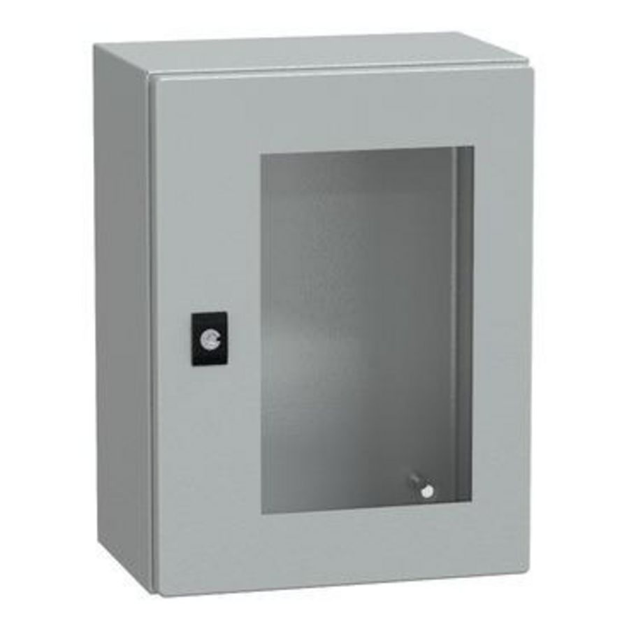 Deur 400x300x200mm IP66 / IK08 Transparant RAL70 Spacial CRN