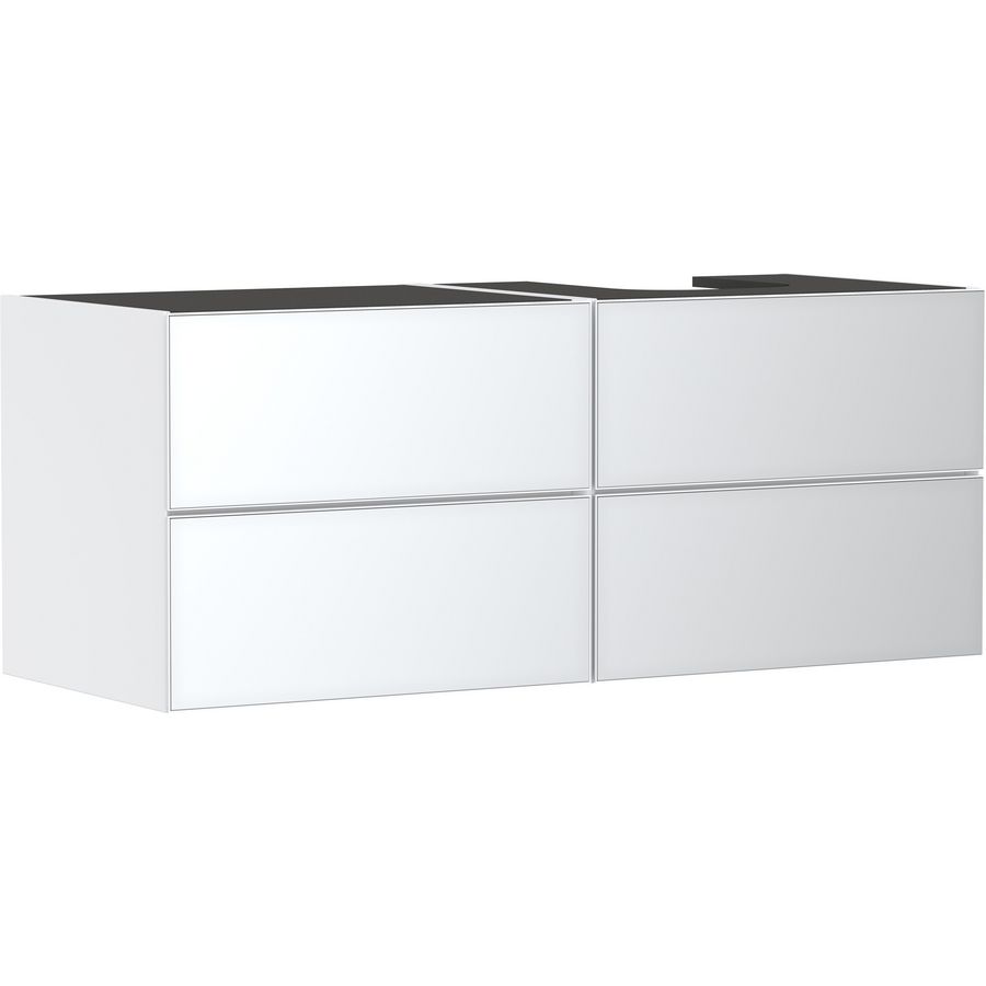 Onderkast mat wit / front metalic wit 1370x550mm 4x la voor consoles rechts Xevolos E 54239320