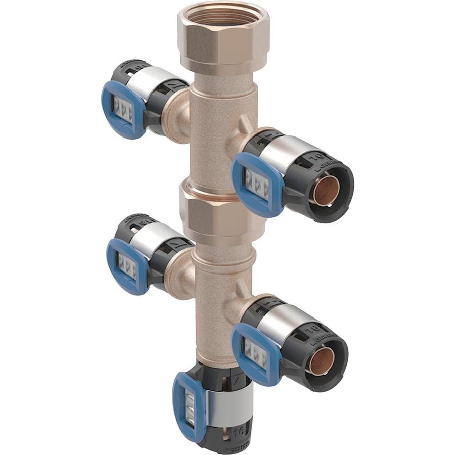 Verdeelspin FLOWFIT 5-voudig 16x16x16x16x16x3/4"bi.dr.