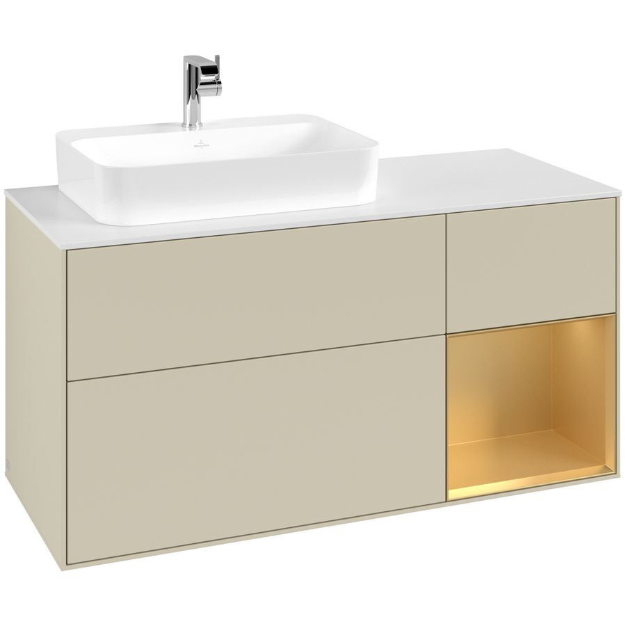 Wastafelonderkast Finion 1200x603x501mm S.Grey Matt Lacquer G401HFHJ