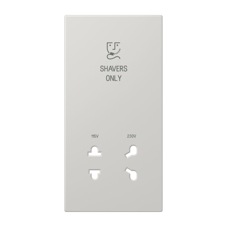 Afdekking licht grijs ijs voor scheer contactdoos LS990