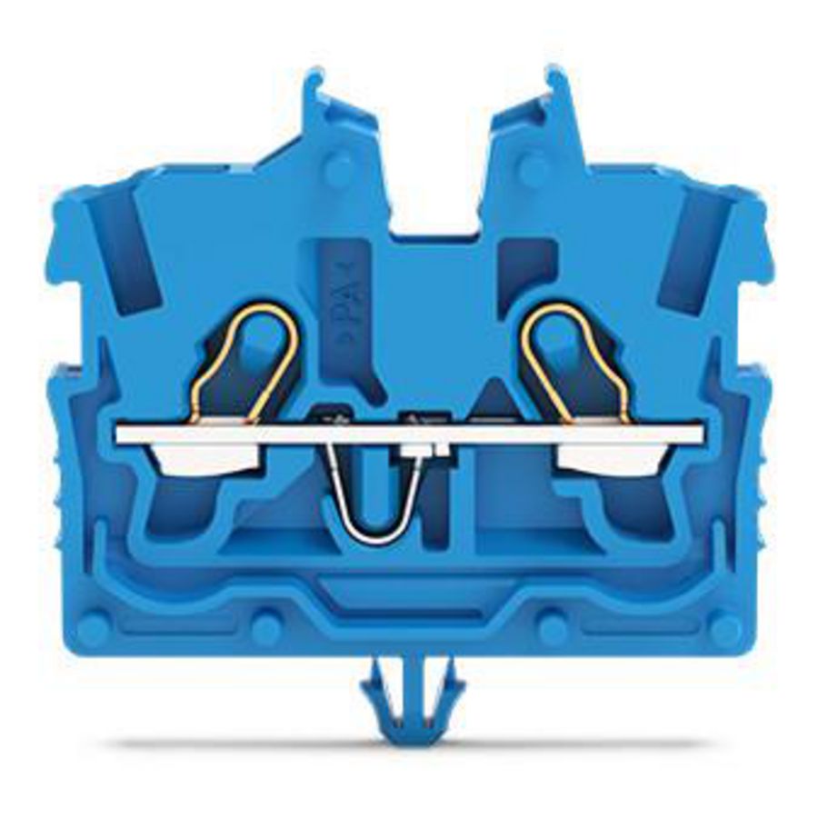 2-draads MINI-rijgklem bedieningsopening 1mm² blauw 2050-314 VVE=100