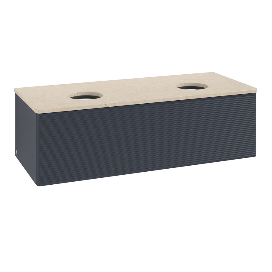 Wastafelonderkast Antao 1200x360x500mm Mid.Blue Matt Lacquer K35113HG