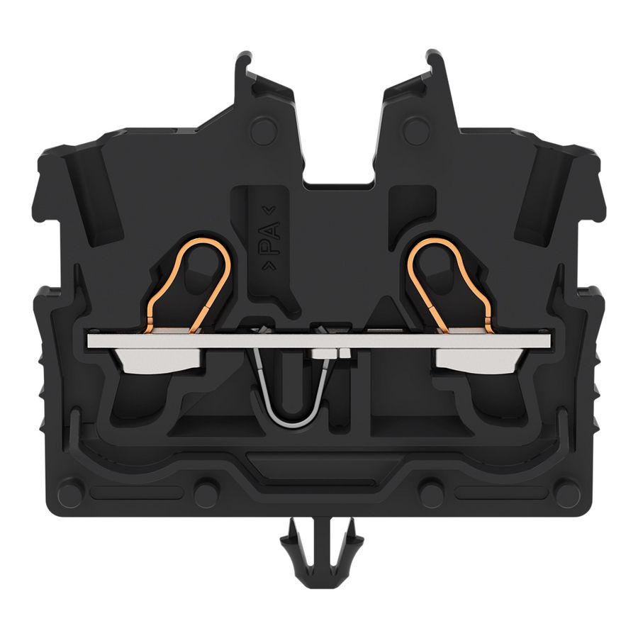 2-draads MINI-rijgklem bedieningsopening 1mm² zwart 2050-315 VVE=100