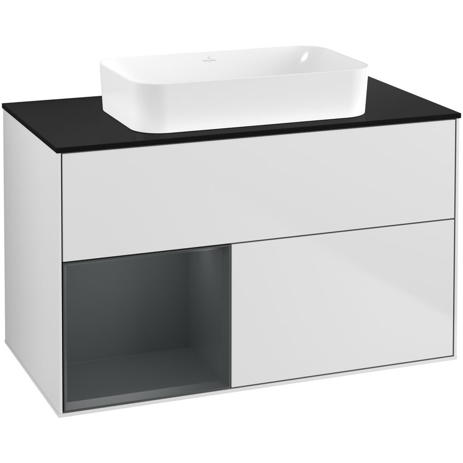 Wastafelonderkast Finion 1000x603x501mm White Matt Lacquer G652HGMT