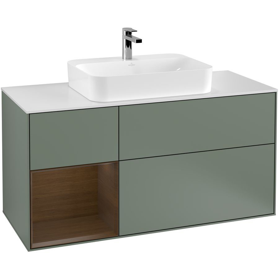 Wastafelonderkast Finion 1200x603x501mm Olive Matt Lacquer F411GNGM
