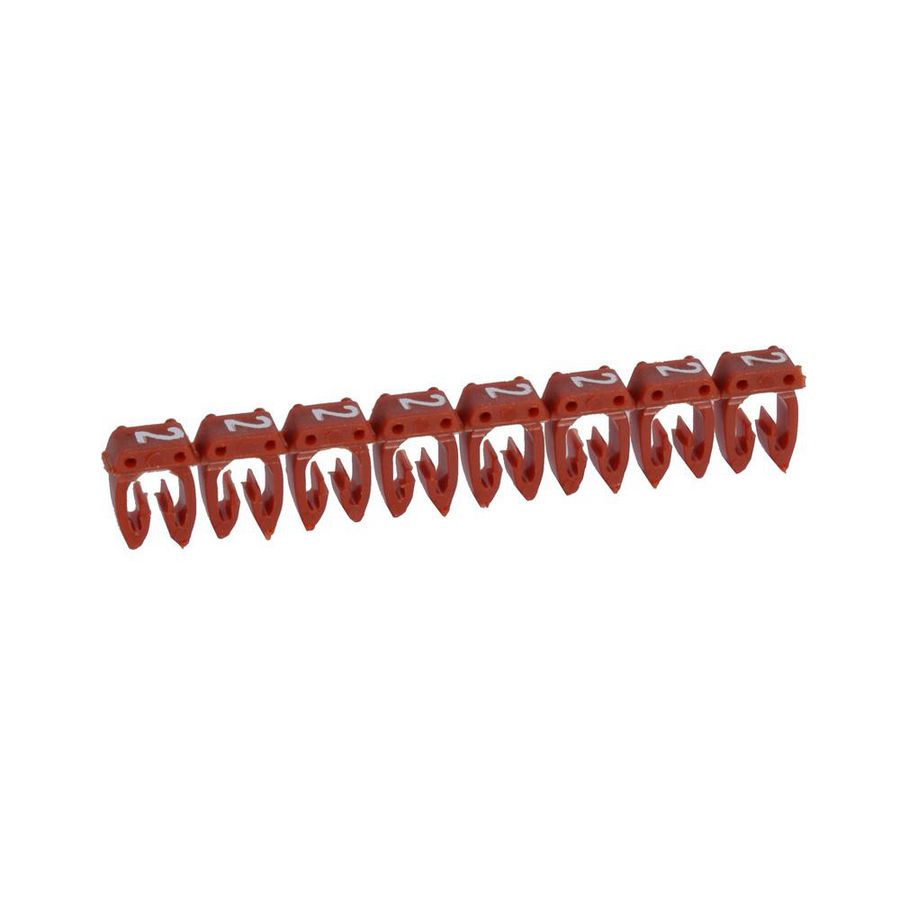 Codeerteken CAB 3 cijfer 2 rood 0.15-0.5mm² VVE=1000