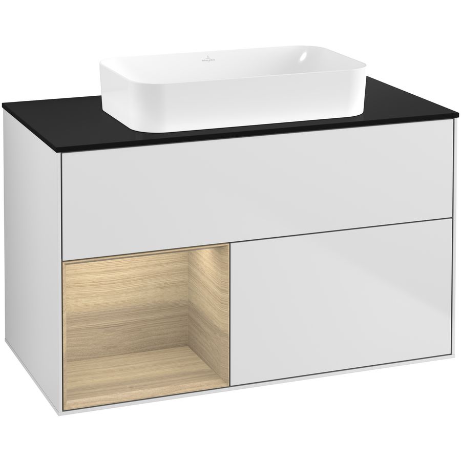 Wastafelonderkast Finion 1000x603x501mm White Matt Lacquer G652PCMT