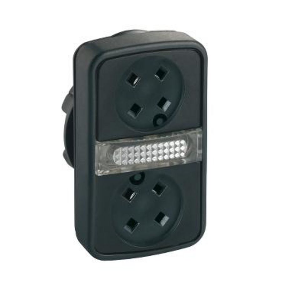 Dubbele kop drukknop Verlicht Verzonken 22mm Harmony XB5
