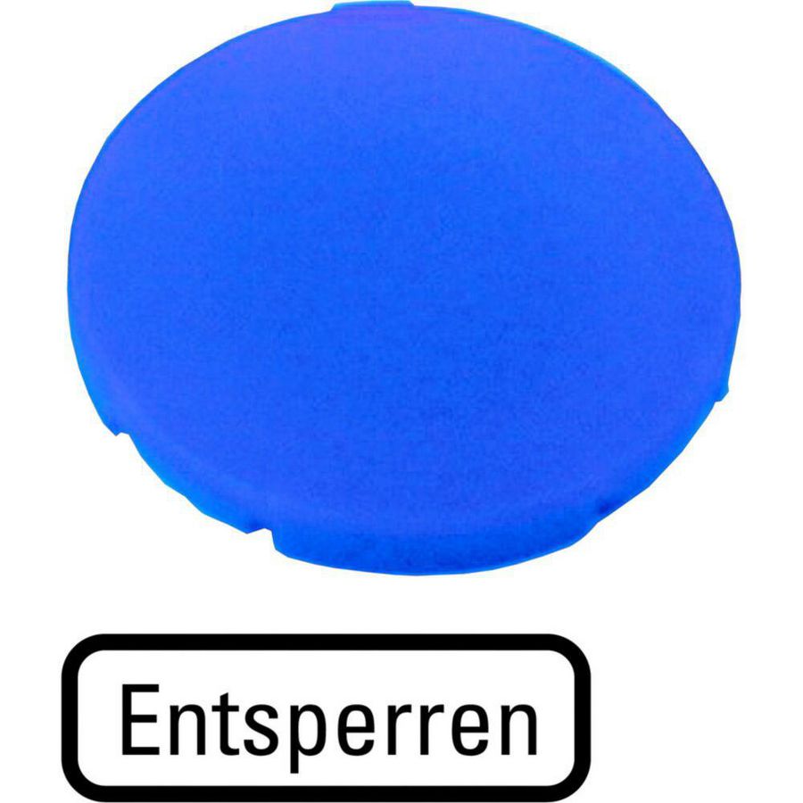 Indicatieplaatje vlak blauw "ontgrendeling"