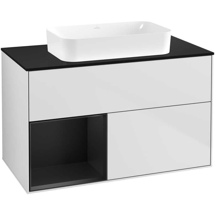Wastafelonderkast Finion 1000x603x501mm White Matt Lacquer G652PDMT
