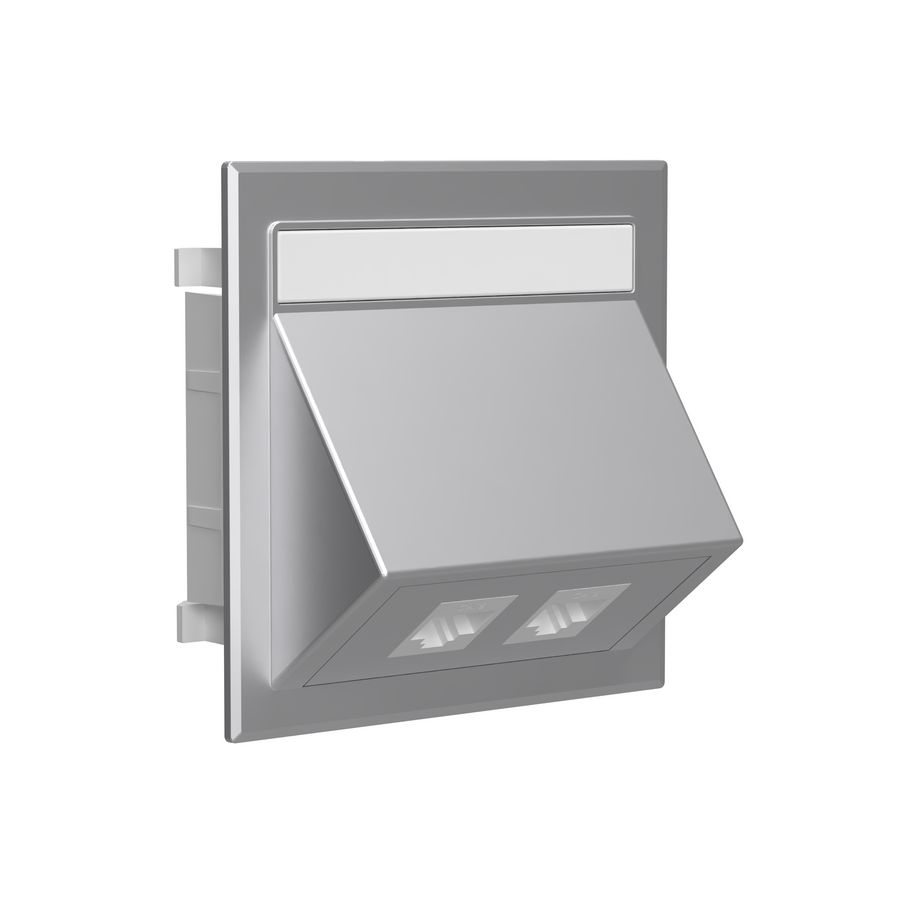 STAGO DATA DUBBEL GEHOEKT INCL KEYSTONES ZILVER