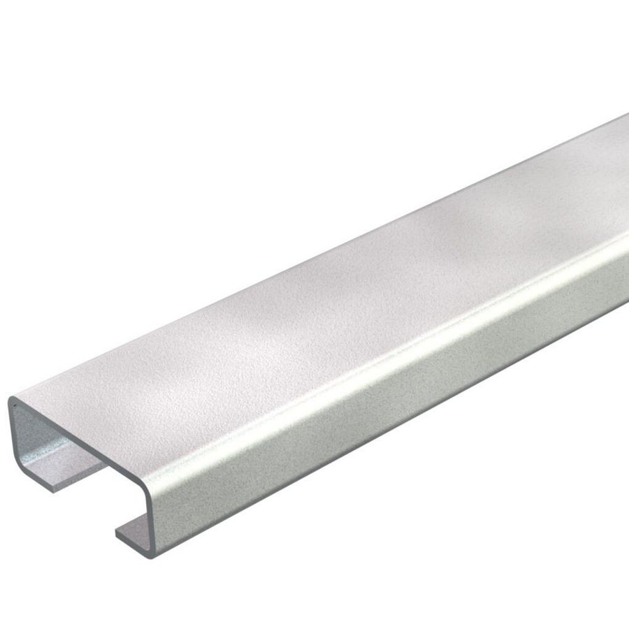 Lengte a 2m. profielrail gesloten sleufbreedte 11mm 25x10mm