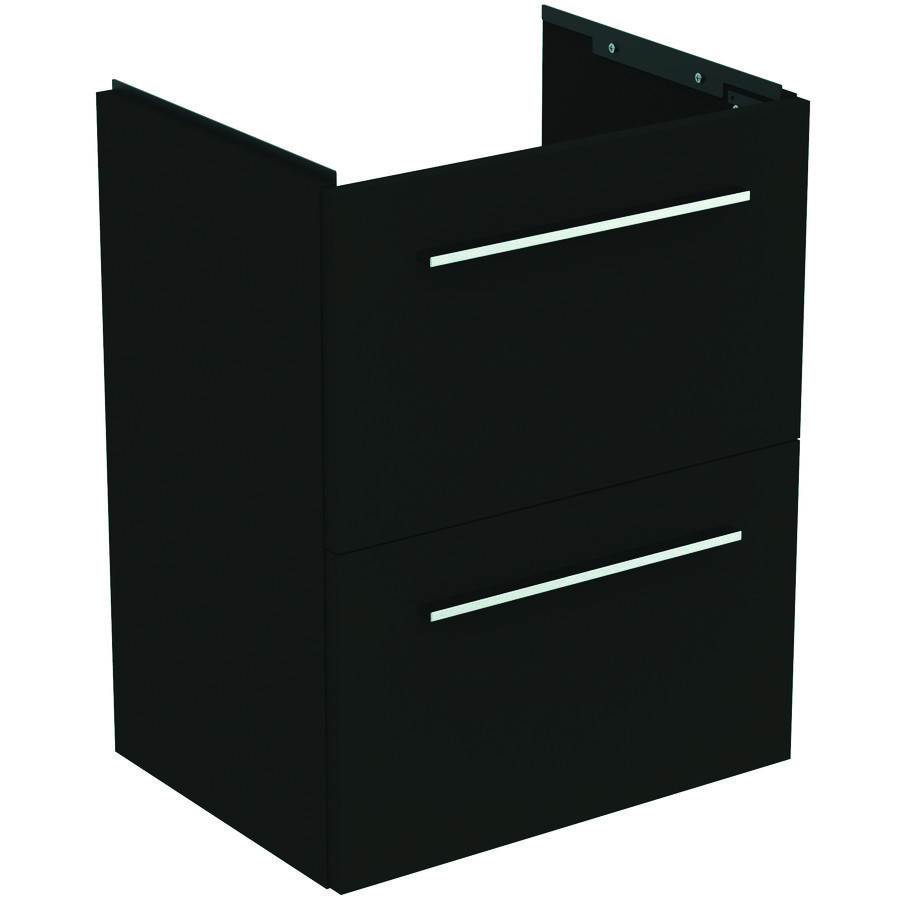 Wastafelmeubel I.LIFE-S 50cm 2x la mat carbon donkergrijs