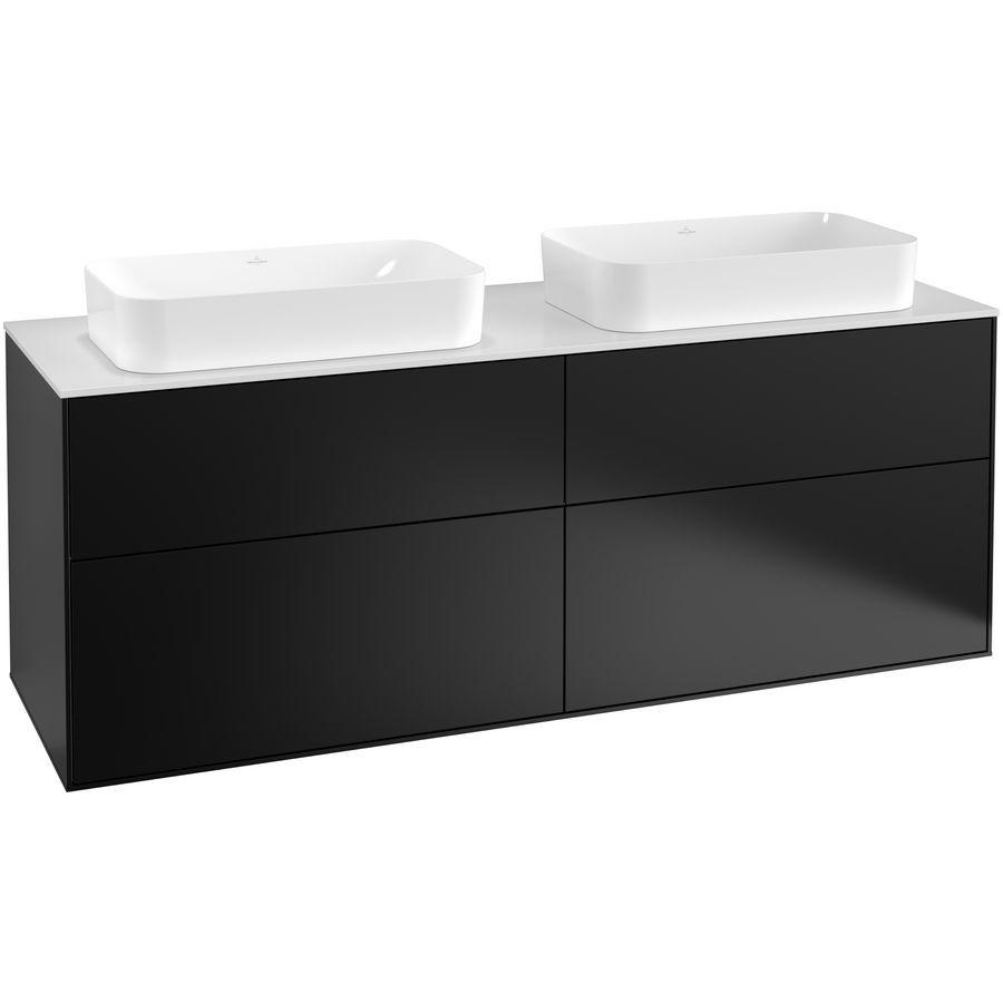 Wastafelonderkast Finion 1600x603x501mm Black Matt Lacquer G31100PD