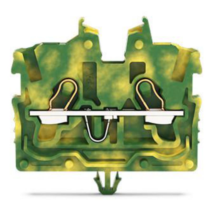 2-draads MINI-rijgklem bedieningsopening 1mm² groen/geel 2050-317 VVE=100