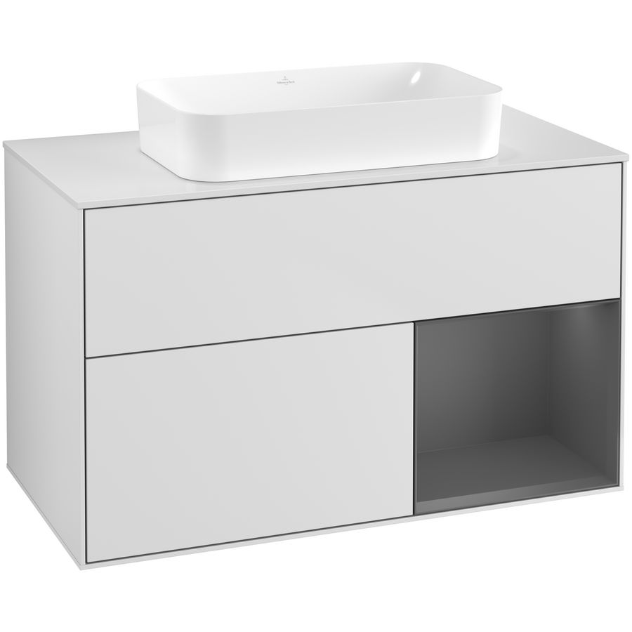 Wastafelonderkast Finion 1000x603x501mm White Matt Lacquer G661GKMT