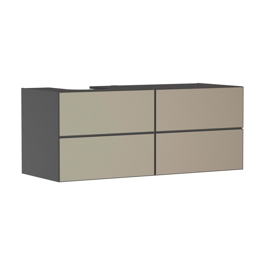 Onderkast Slate Matt Grey / front patterned bronze 1370x550mm 4x la Cons.L Xevolos E 54238390