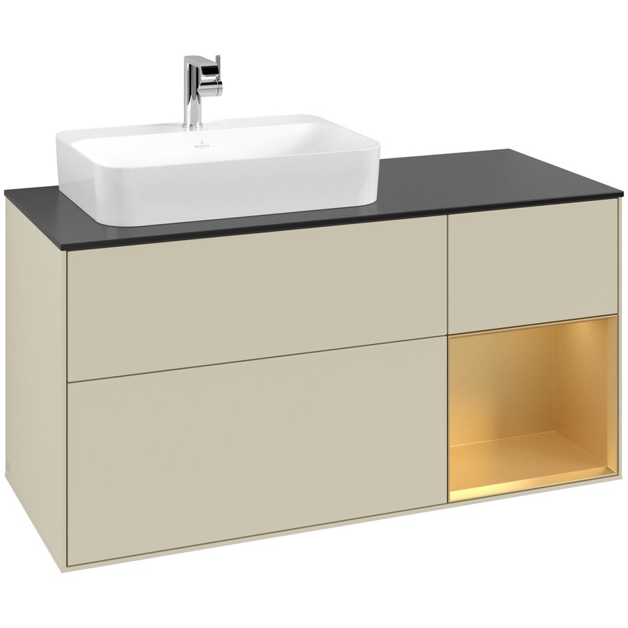 Wastafelonderkast Finion 1200x603x501mm S.Grey Matt Lacquer G402HFHJ