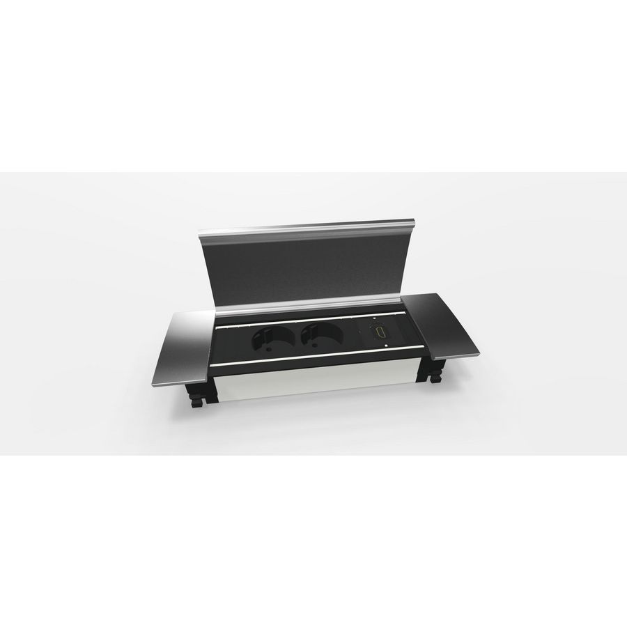 POWER FRAME 2x 230V RA 1x HDMI 0,2m GST o.g. cover alu