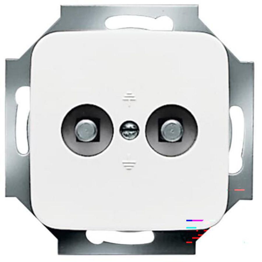Aardingscontactdoos + Centraalplaat 2v inb R-alpin (2095 UC-214)