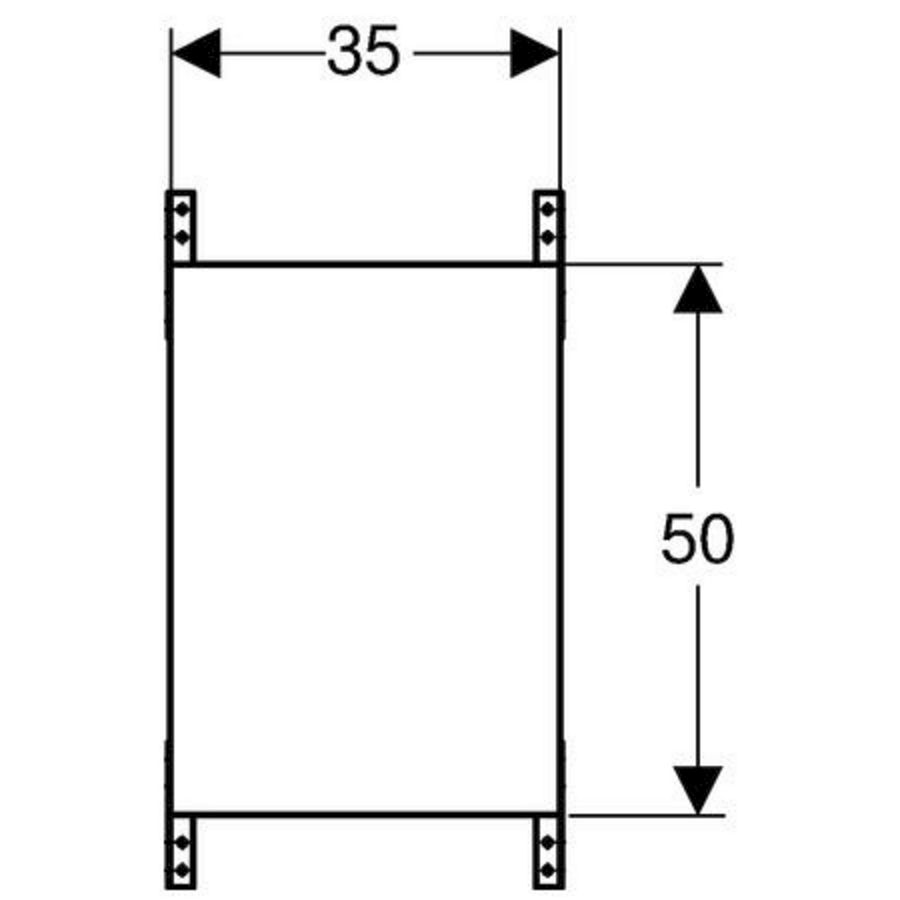 Duofix montageplaat v. scheidingsw./douchezitje/hand
