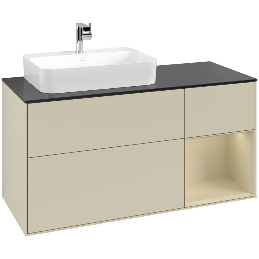 Wastafelonderkast Finion 1200x603x501mm S.Grey Matt Lacquer G402HJHJ