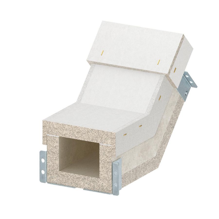 Verticale bocht stijgend EI60 voor PLCS D060810 100x80