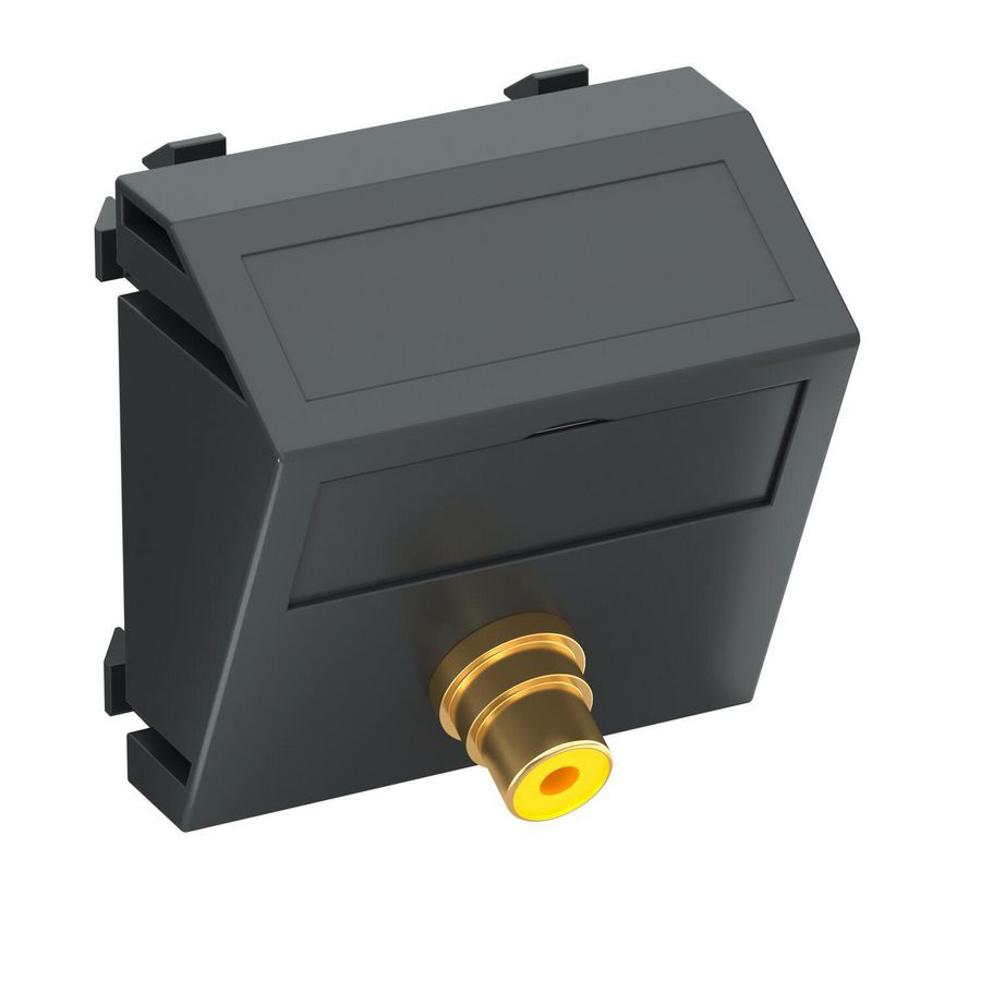 Draagplaat cinch 1x kopp. connect.-connect. 45x45mm 6105009