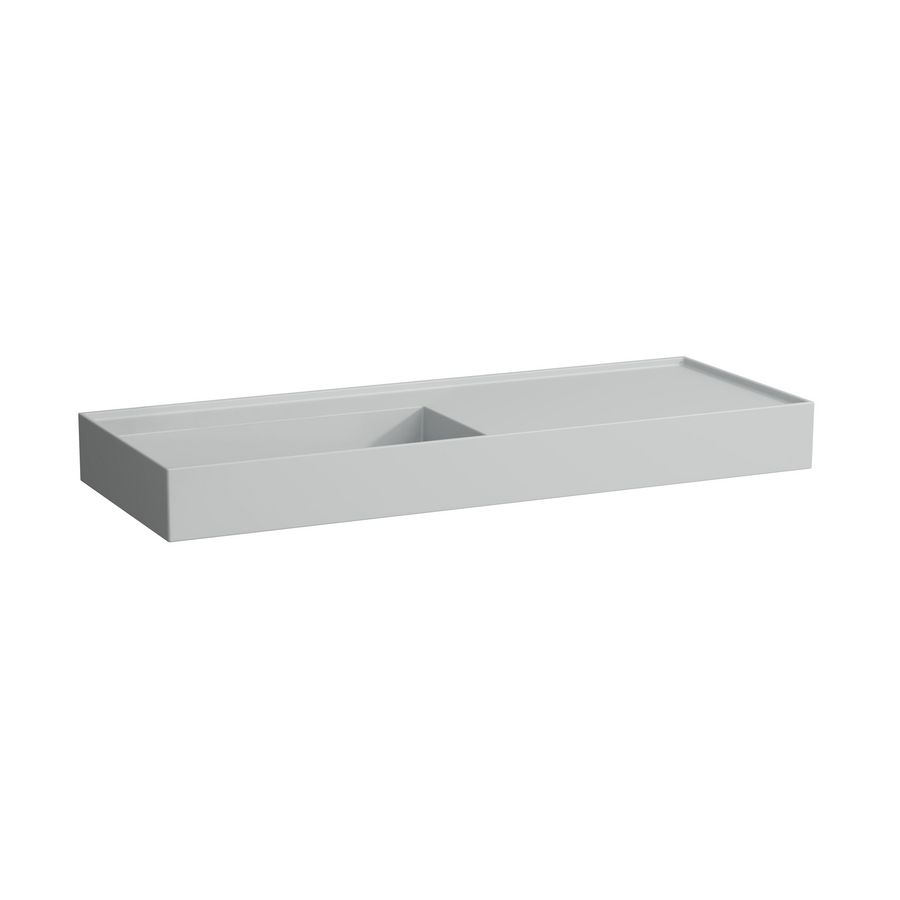 Wast. afleg rechts 1200x460mm z.kraangat z. overl. mat grijs