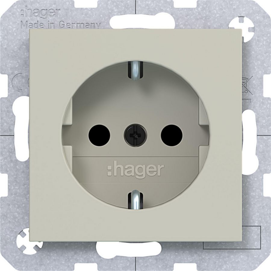SCHUKO-wandcontactdoos Safety Plus steekklemmen A.x/C.x pebble mat