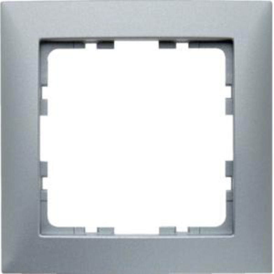 Afdekraam 1-v berker S.1 aluminium mat