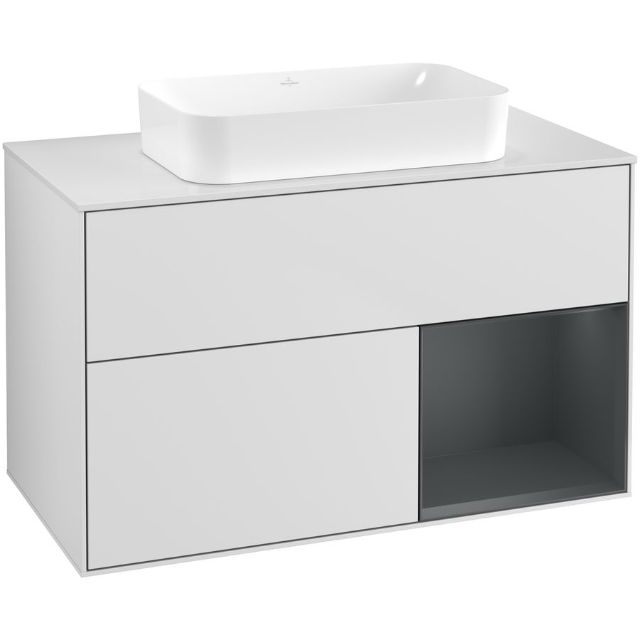 Wastafelonderkast Finion 1000x603x501mm White Matt Lacquer G661HGMT