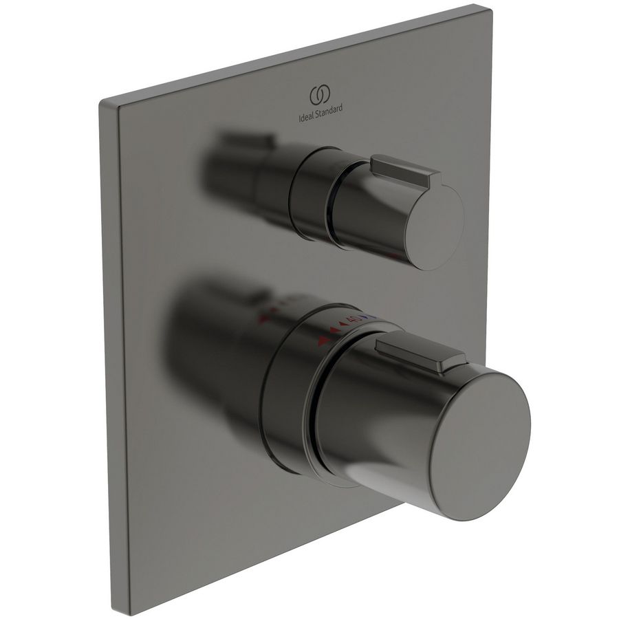 Afbouwdeel c100 inb.therm. met stopkraan magnetic grey (grijs) A6956A5