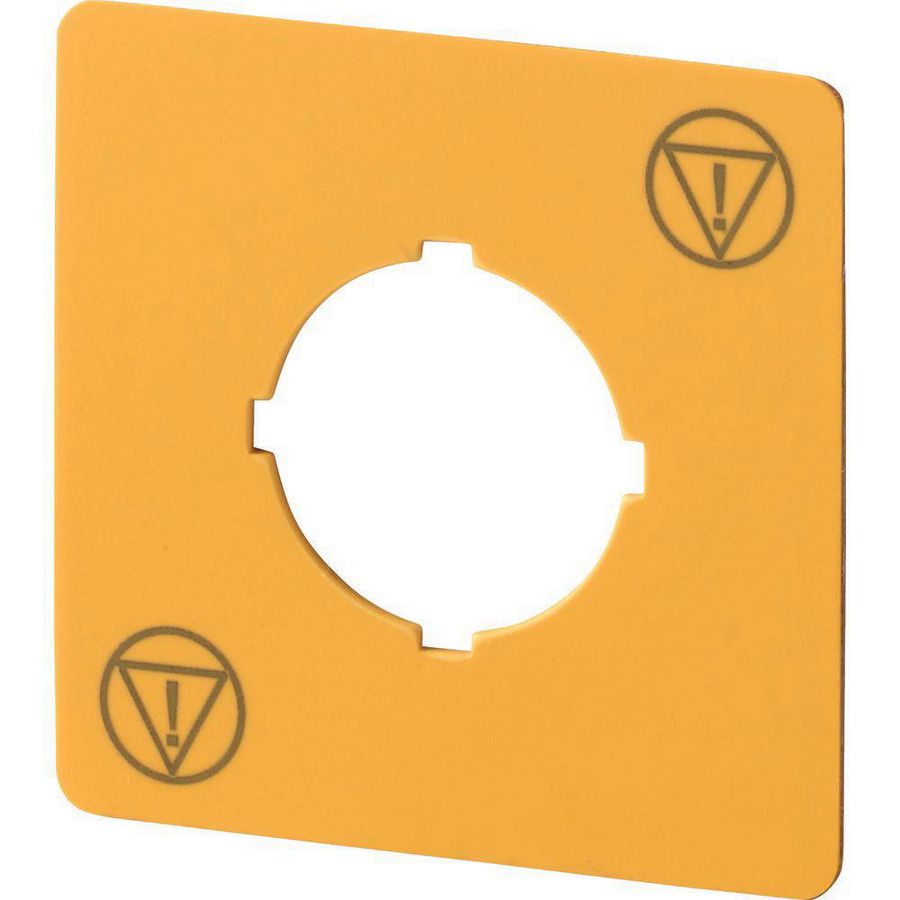 Schild Nood-Uit geel 50 x 50mm symbool IEC60417-5638