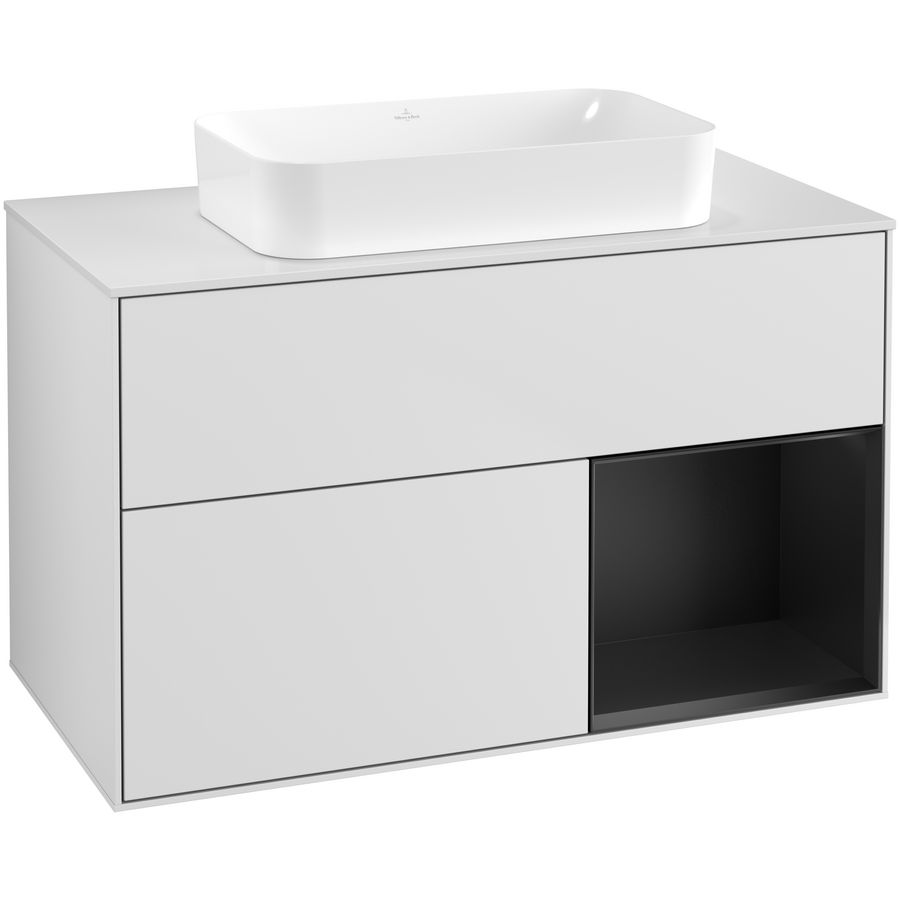 Wastafelonderkast Finion 1000x603x501mm White Matt Lacquer G661PDMT