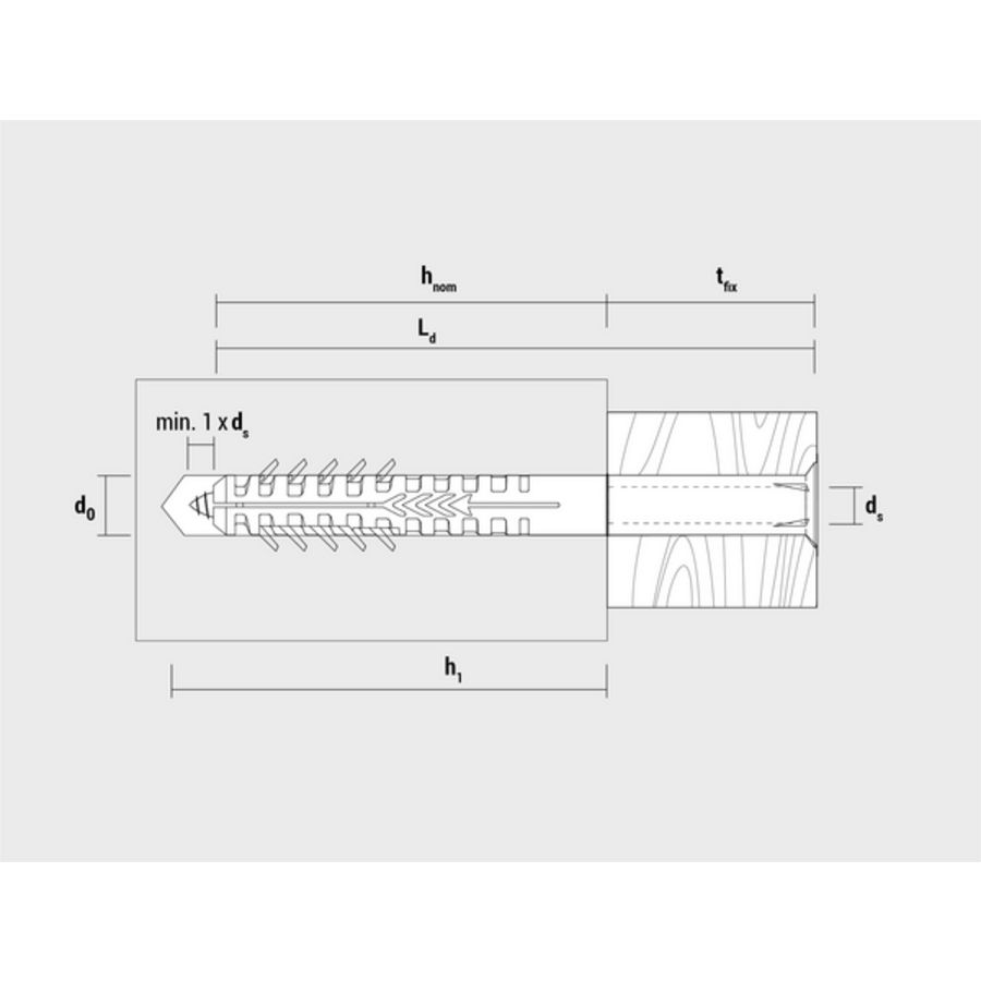 Kozijnplug nylon hbr 10-160 VVE=50