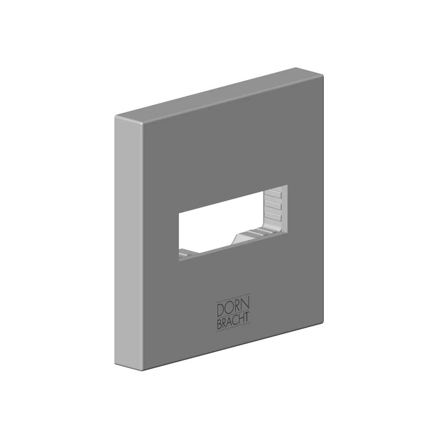 Afdekplaat 60x60x9mm Dark Platinum gebors.