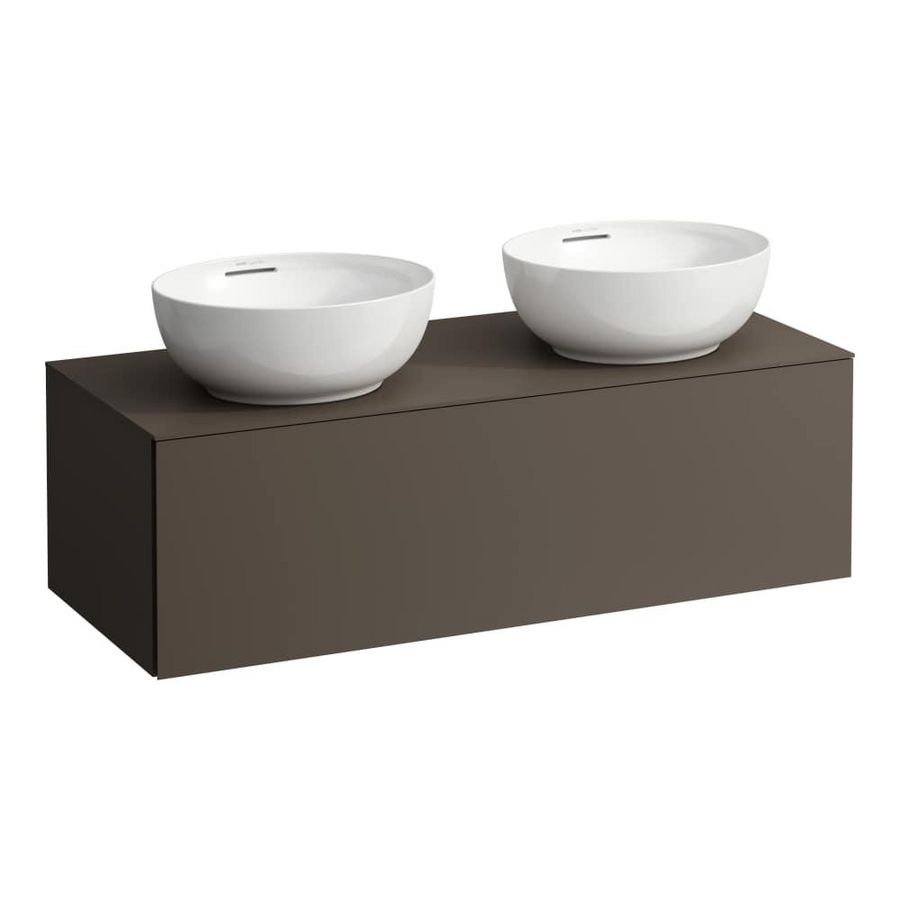 Onderbouwkast 1200X500 1 lade cutout L+R Donkerbruin