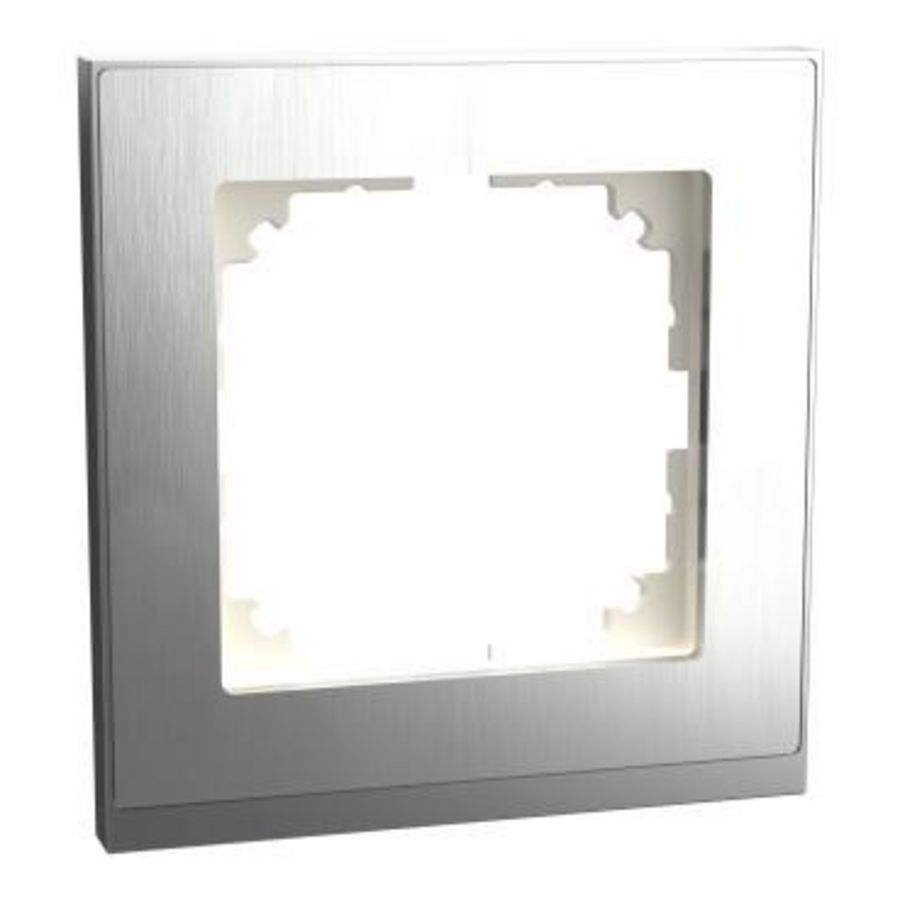 Afdekraam M-Pure Decor 1-voudig Metaal Edelstaal/A Systeem M