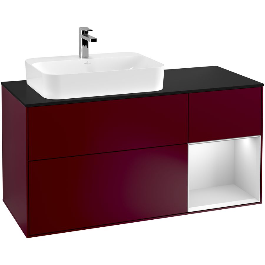 Wastafelonderkast Finion 1200x603x501mm Peony Matt Lacquer G402MTHB