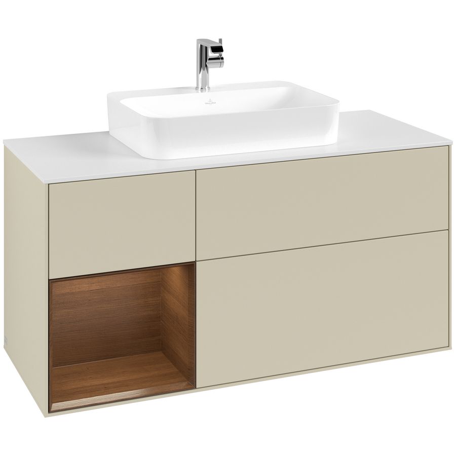 Wastafelonderkast Finion 1200x603x501mm S.Grey Matt Lacquer G411GNHJ