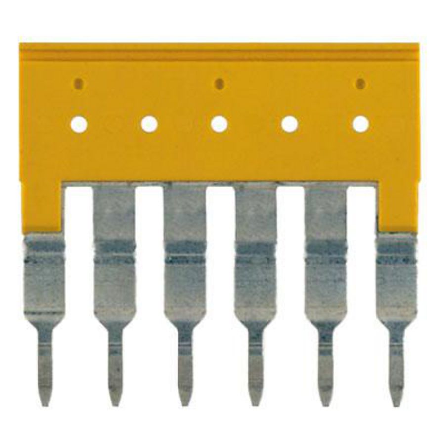 Dwarsverbinder (terminal) Plugged geel 32 A p: 6, VVE=20