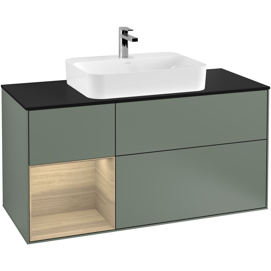 Wastafelonderkast Finion 1200x603x501mm Olive Matt Lacquer F412PCGM