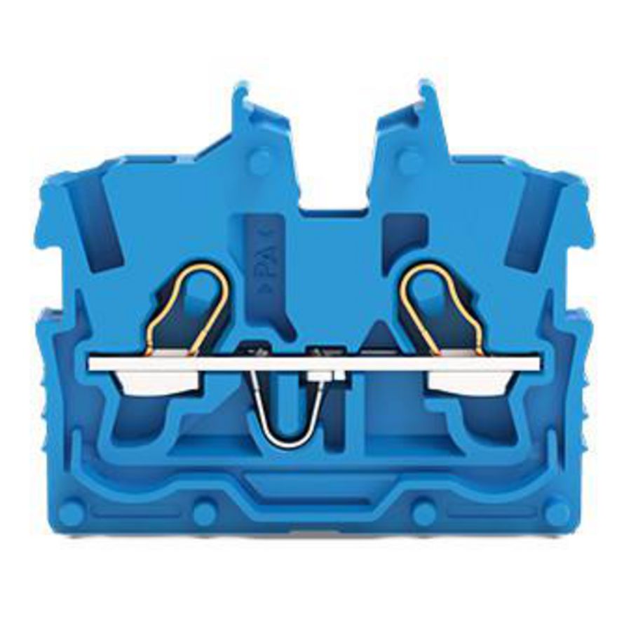 2-draads MINI-rijgklem bedieningsopening 1mm² blauw 2050-324 VVE=100